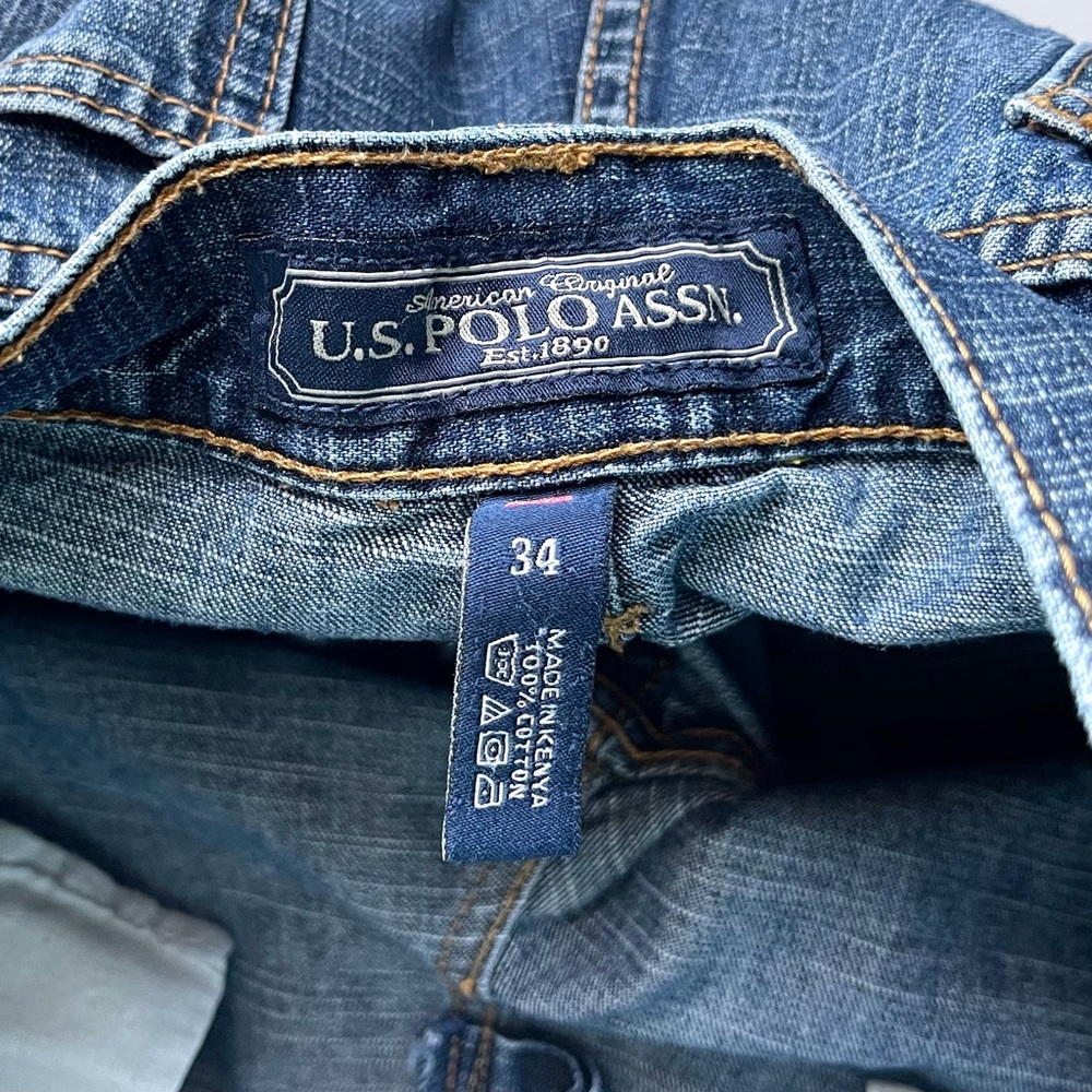 Vintage U.S. Polo Assn. Carpenter Shorts - Medium Stone Wash - Size 34 - Picture 10 of 11
